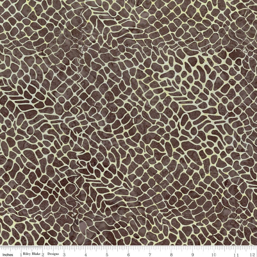 Sunken Treasure Expressions Batik Quilt Fabric - Net in Timber Bark Brown - BT23715-544